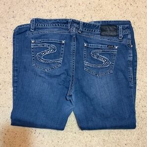 Seven7 Women's Blue Boot Cut Jeans